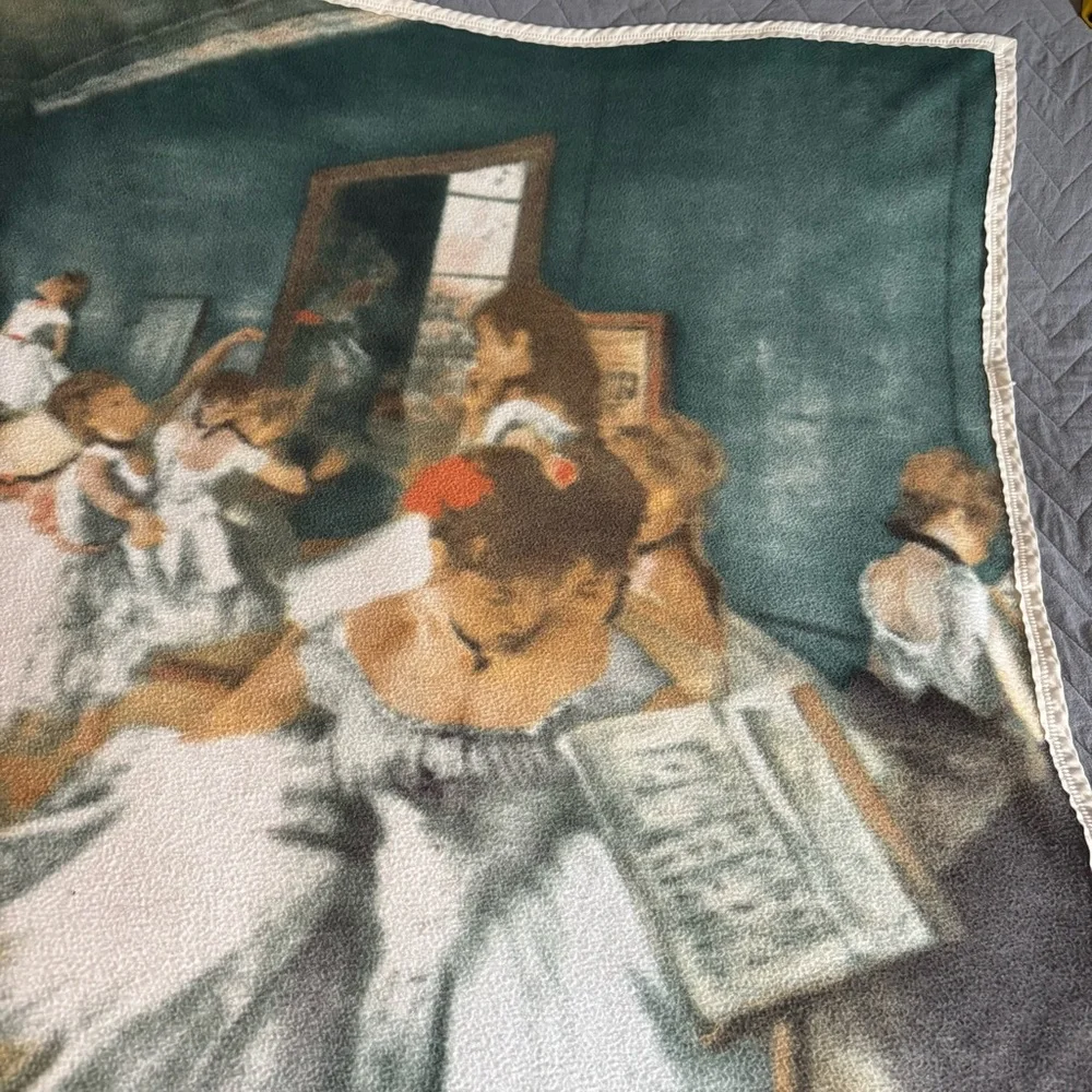 Degas The Dance Class Ballet Dancers Vintage‎ Fleece Throw Blanket